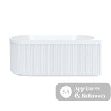Fienza FR713-1500L-OF Eleanor Fluted Left-Hand Acrylic Corner Bath 1500mm - Corner Baths