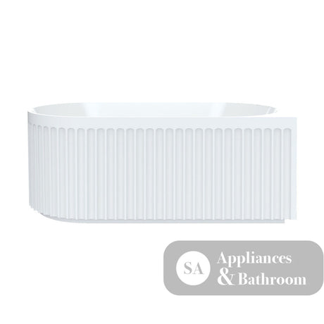 Fienza FR713-1500L-OF Eleanor Fluted Left-Hand Acrylic Corner Bath 1500mm - Corner Baths