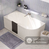 Fienza FR713-1500R Eleanor Fluted Right-Hand Acrylic Corner Bath 1500mm - Corner Baths