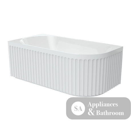 Fienza FR713-1500R Eleanor Fluted Right-Hand Acrylic Corner Bath 1500mm - Corner Baths