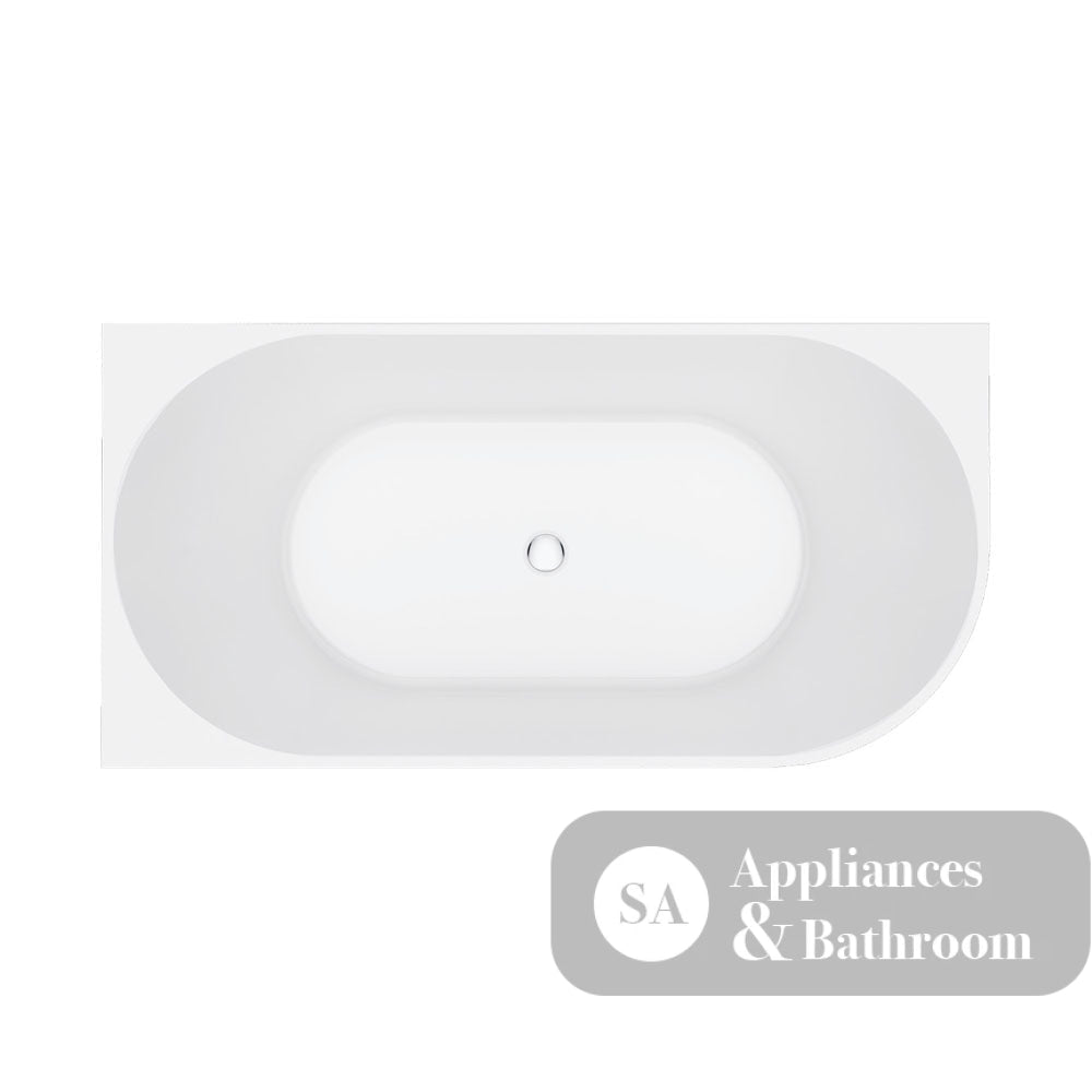 Fienza FR713-1500R Eleanor Fluted Right-Hand Acrylic Corner Bath 1500mm - Corner Baths