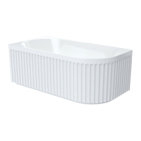 Fienza FR713-1500R Eleanor Fluted Right-Hand Acrylic Corner Bath 1500mm - Corner Baths