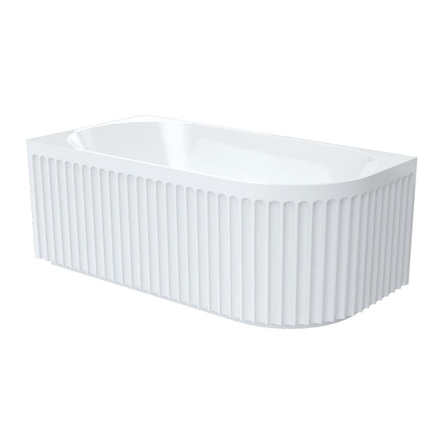 Fienza FR713-1500R Eleanor Fluted Right-Hand Acrylic Corner Bath 1500mm - Corner Baths