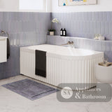 Fienza FR713-1500R Eleanor Fluted Right-Hand Acrylic Corner Bath 1500mm - Corner Baths