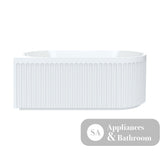 Fienza FR713-1500R Eleanor Fluted Right-Hand Acrylic Corner Bath 1500mm - Corner Baths