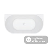 Fienza FR716-1500-OF Eleanor Back-To-Wall Acrylic Bath with Overflow 1500mm - Back To Wall Bath