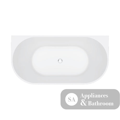 Fienza FR716-1500-OF Eleanor Back-To-Wall Acrylic Bath with Overflow 1500mm - Back To Wall Bath