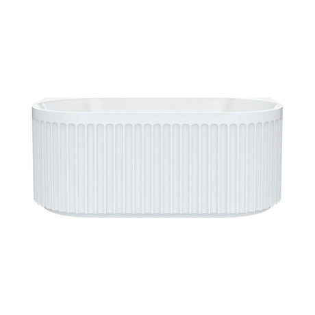 Fienza FR716-1500-OF Eleanor Back-To-Wall Acrylic Bath with Overflow 1500mm - Back To Wall Bath