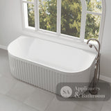 Fienza FR716-1700-OF Eleanor Back-To-Wall Acrylic Bath with Overflow 1700mm - Back To Wall Bath