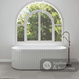 Fienza FR716-1700-OF Eleanor Back-To-Wall Acrylic Bath with Overflow 1700mm - Back To Wall Bath