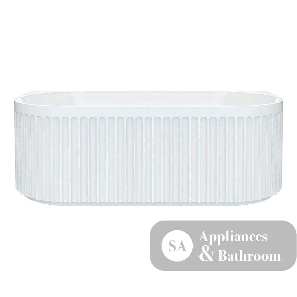 Fienza FR716-1700-OF Eleanor Back-To-Wall Acrylic Bath with Overflow 1700mm - Back To Wall Bath