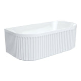Fienza FR716-1700-OF Eleanor Back-To-Wall Acrylic Bath with Overflow 1700mm - Back To Wall Bath