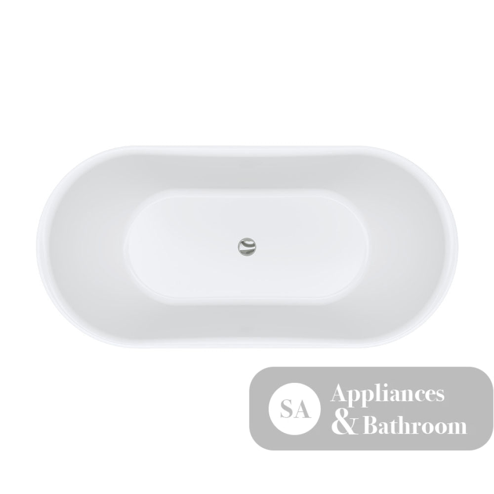 Fienza FR72-1500B Windsor Freestanding Acrylic Bath 1500mm Matte Black - Freestanding Bath