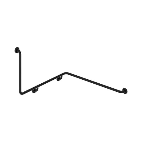 Fienza GRAB60103111RMB 90° Accessible Right-Hand Wrap Around Grab Rail Matte Black - Grab Rail