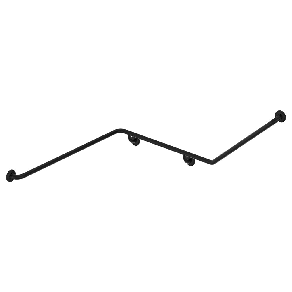 Fienza GRAB7094111LMB 140° Accessible Left-Hand Grab Rail Matte Black - Grab Rail