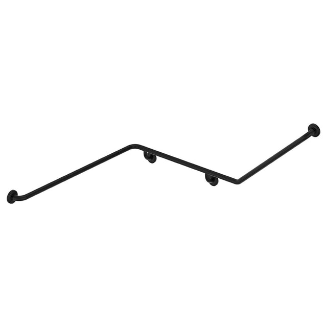 Fienza GRAB7094111LMB 140° Accessible Left-Hand Grab Rail Matte Black - Grab Rail
