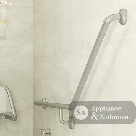 Fienza GRAB9070L Care Ambulant 40° 900x700mm Stainless Steel Left Hand Grab Rail - Grab Rail