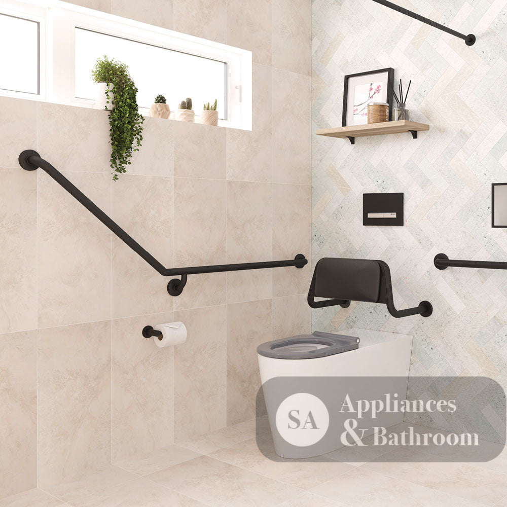 Fienza GRAB9070RMB 40° Accessible Care Right-Hand Grab Rail Matte Black - Grab Rail
