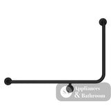 Fienza GRAB9660LMB 90° Accessible Care Left-Hand Grab Rail Matte Black - Grab Rail