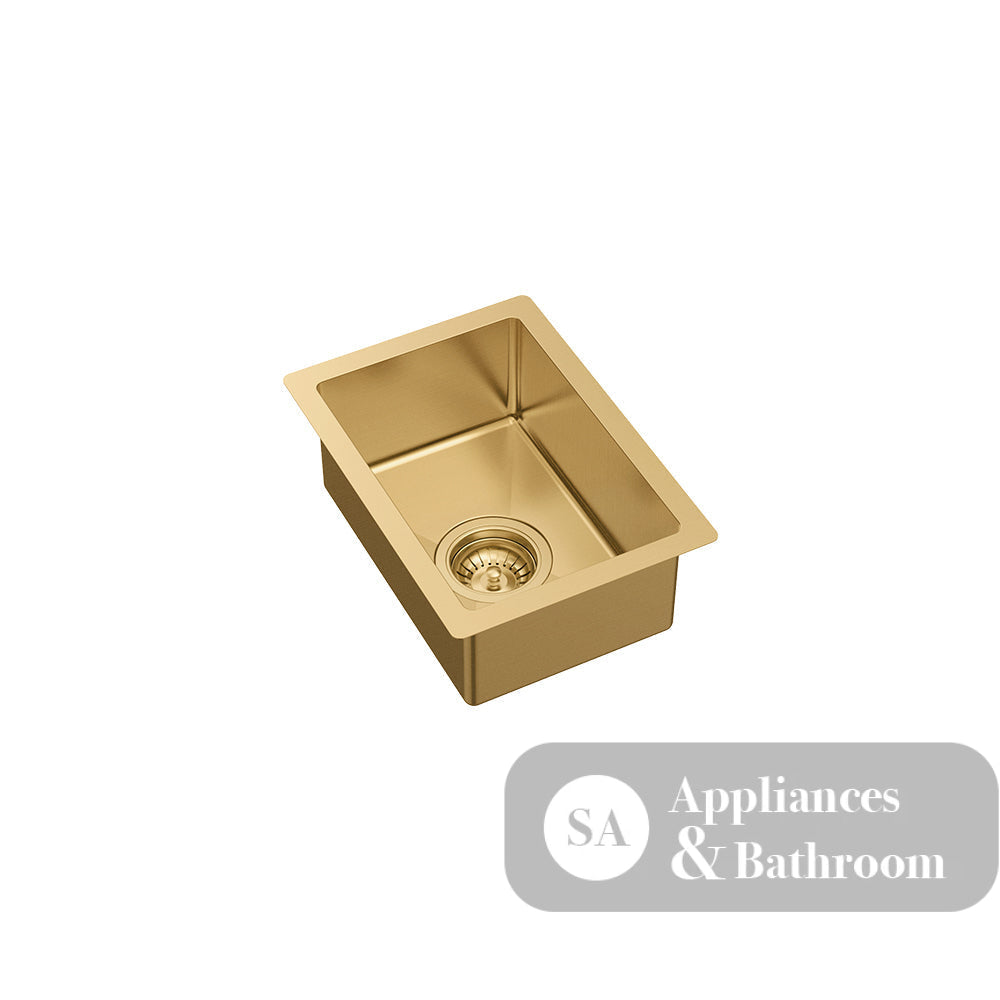 Fienza Hana 10L Single Kitchen Sink Rugged Brass
