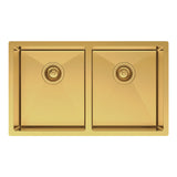 Fienza Hana 68403RB 27L/27L Double Kitchen Sink Rugged Brass