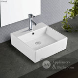 Fienza Helen RB71 1 Tap Hole Above Counter Basin Gloss White - Basins