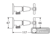 Fienza Houston Washing Machine Assemblies - Chrome Washing Machine Stops