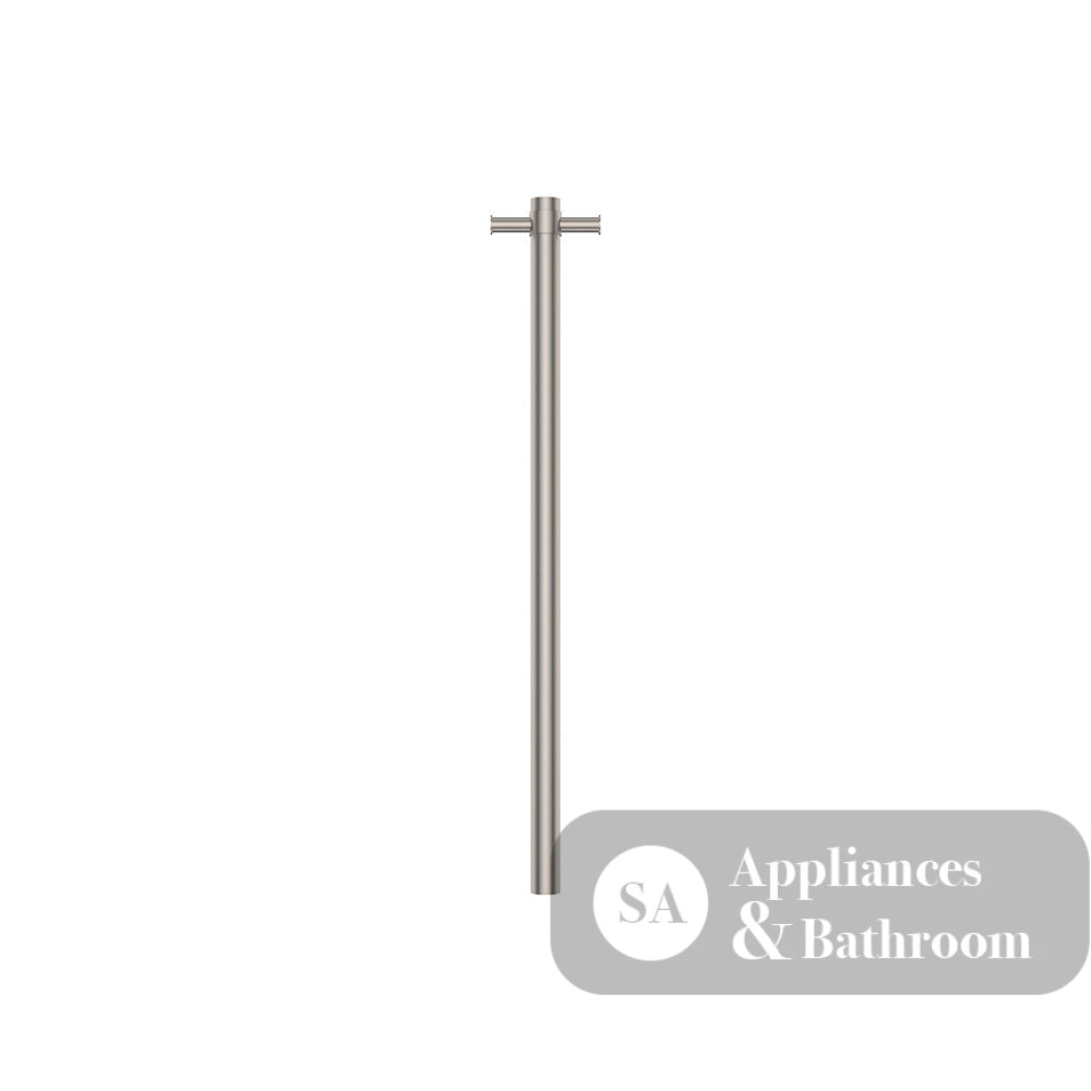 Fienza Isabella 827900BN Vertical Heated Towel Rail 100 x 900mm Brushed Nickel