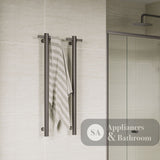 Fienza Isabella 827900GM Vertical Heated Towel Rail 100 x 900mm Gun Metal