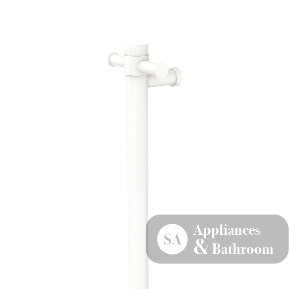 Fienza Isabella 827900MW Vertical Heated Towel Rail 100 x 900mm Matte White