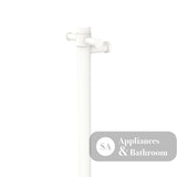 Fienza Isabella 827900MW Vertical Heated Towel Rail 100 x 900mm Matte White