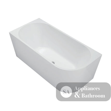 Fienza Isabella Acrylic Corner Bath 1500mm with Overflow - Gloss White - Corner Baths
