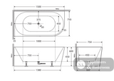 Fienza Isabella Acrylic Corner Bath 1500mm with Overflow - Gloss White - Corner Baths
