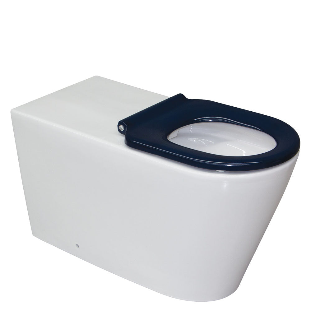 Fienza Isabella Care Back-to-Wall Toilet Suite - Blue Seat - Wall Faced Suite