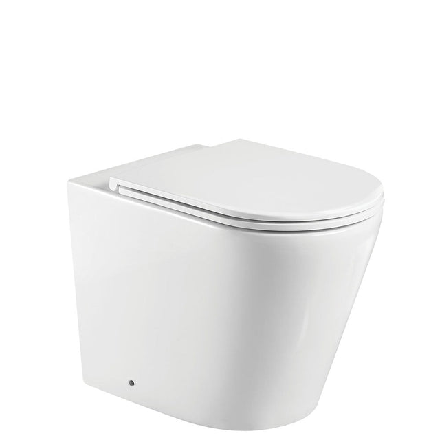 Fienza Isabella Wall-Faced Suite - Slim Seat Gloss White - Wall Faced Suite