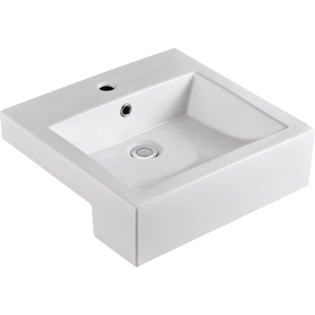 Fienza Jacinta RB8050J 1 Tap Hole Semi Recessed Basin White - Basins