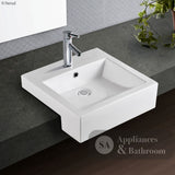 Fienza Jacinta RB8050J 1 Tap Hole Semi Recessed Basin White - Basins