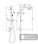 Fienza Jet Twin Shower 455105 Matte Black - Showers
