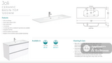 Fienza JOL120RSC 1200 Joli Alina Scandi Oak Wall-Hung Vanity - Vanity Units