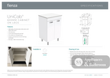 Fienza JOL60NLW-3 (3 Taphole) Joli Unicab 600mm Vanity on Legs Gloss White - Vanity Units