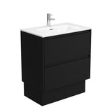 Fienza JOL75BBK Joli 750mm Satin Black Vanity On Kickboard 1 Taphole - Vanity Units