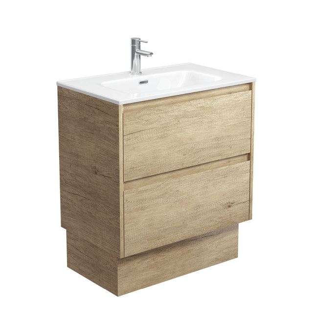 Fienza JOL75BSK Joli 750mm Scandi Oak Vanity On Kickboard 1 Taphole - Vanity Units