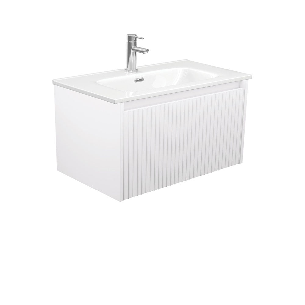 Fienza JOL75RW Joli Alina White 750 Wall-Hung Vanity - Vanity Units