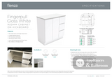 Fienza JOL90CR 900mm Joli Fingerpull Bathroom Vanity on Kickboard Right Drawers Gloss White - Vanity Units