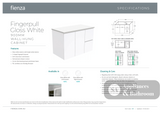 Fienza JOL90FR 900mm Joli Wall Hung Fingerpull Bathroom Vanity Right Drawers Gloss White - Vanity Units