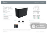 Fienza JOL90ZBL 900mm Joli Fingerpull Wall-Hung Vanity Left Drawers Satin Black - Vanity Units