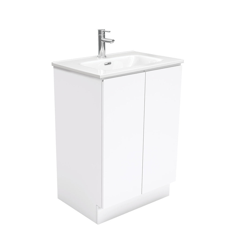 Fienza Joli Edge JOL60C 600mm Gloss White Vanity On Kickboard - Vanity Units