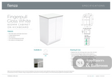 Fienza Joli Edge JOL60C 600mm Gloss White Vanity On Kickboard - Vanity Units