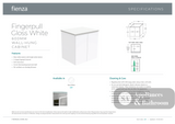 Fienza Joli Edge JOL60F 600mm Gloss White Wall Hung Vanity - Vanity Units