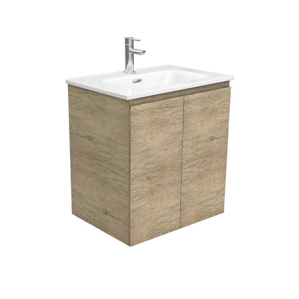 Fienza Joli Edge JOL60S 600mm Scandi Oak Wall Hung Vanity - Vanity Units